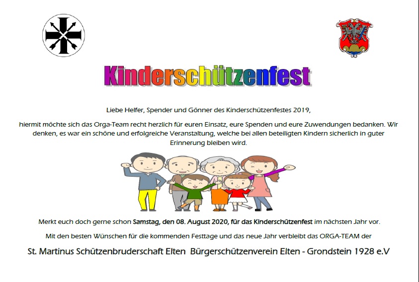 Danke Schön Kinderschützenfest 2019