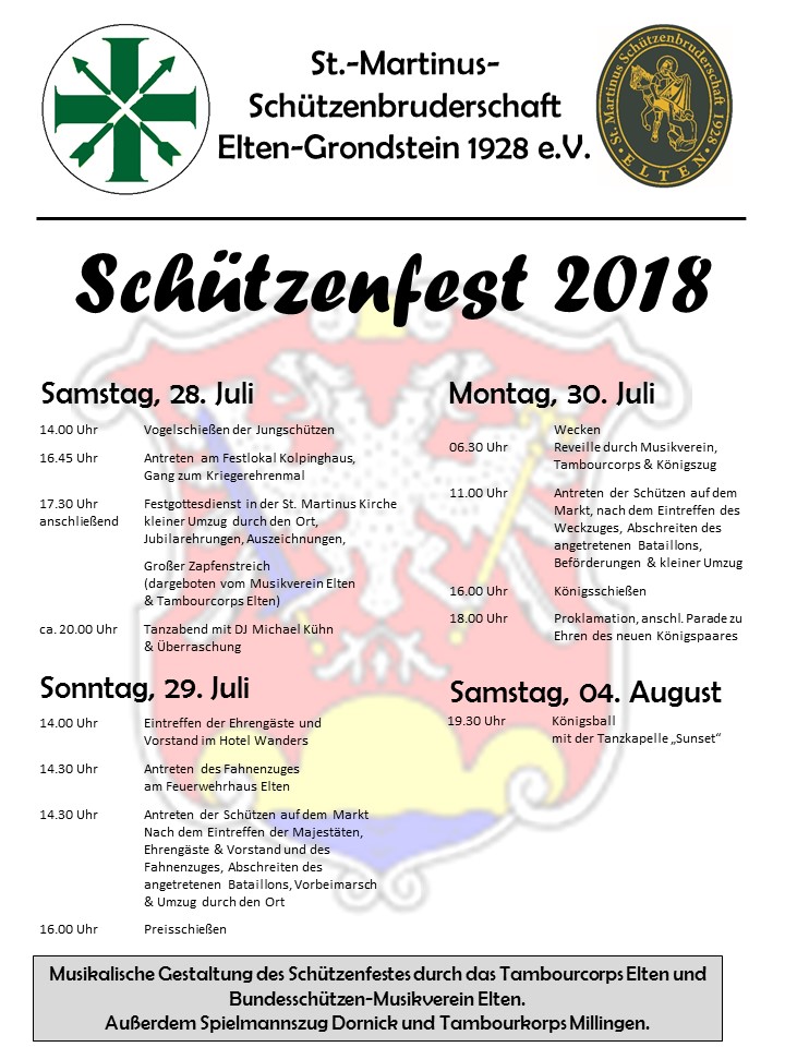 Plakat Schutzenfest 2018
